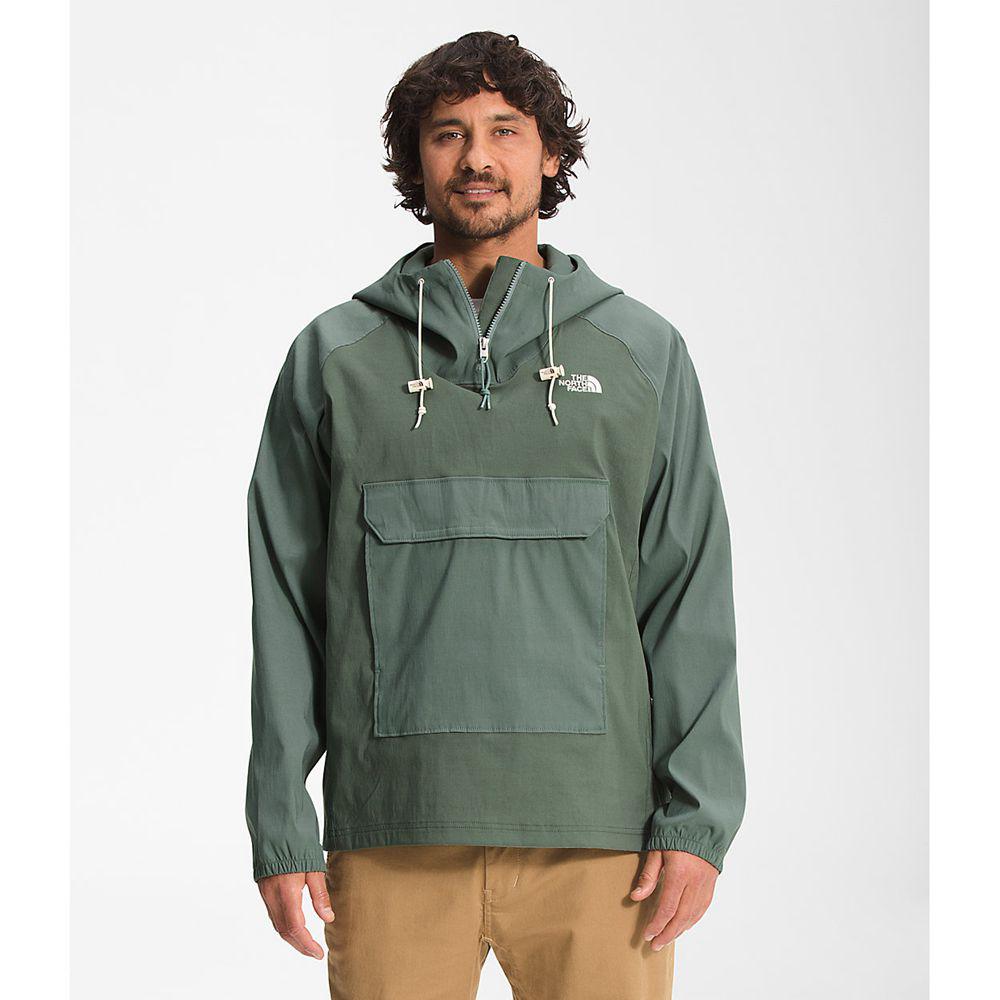 The North Face Class V Pullover Ανδρικα Αντιανεμικα Μπουφαν - Πρασινο (HIWO70658)
